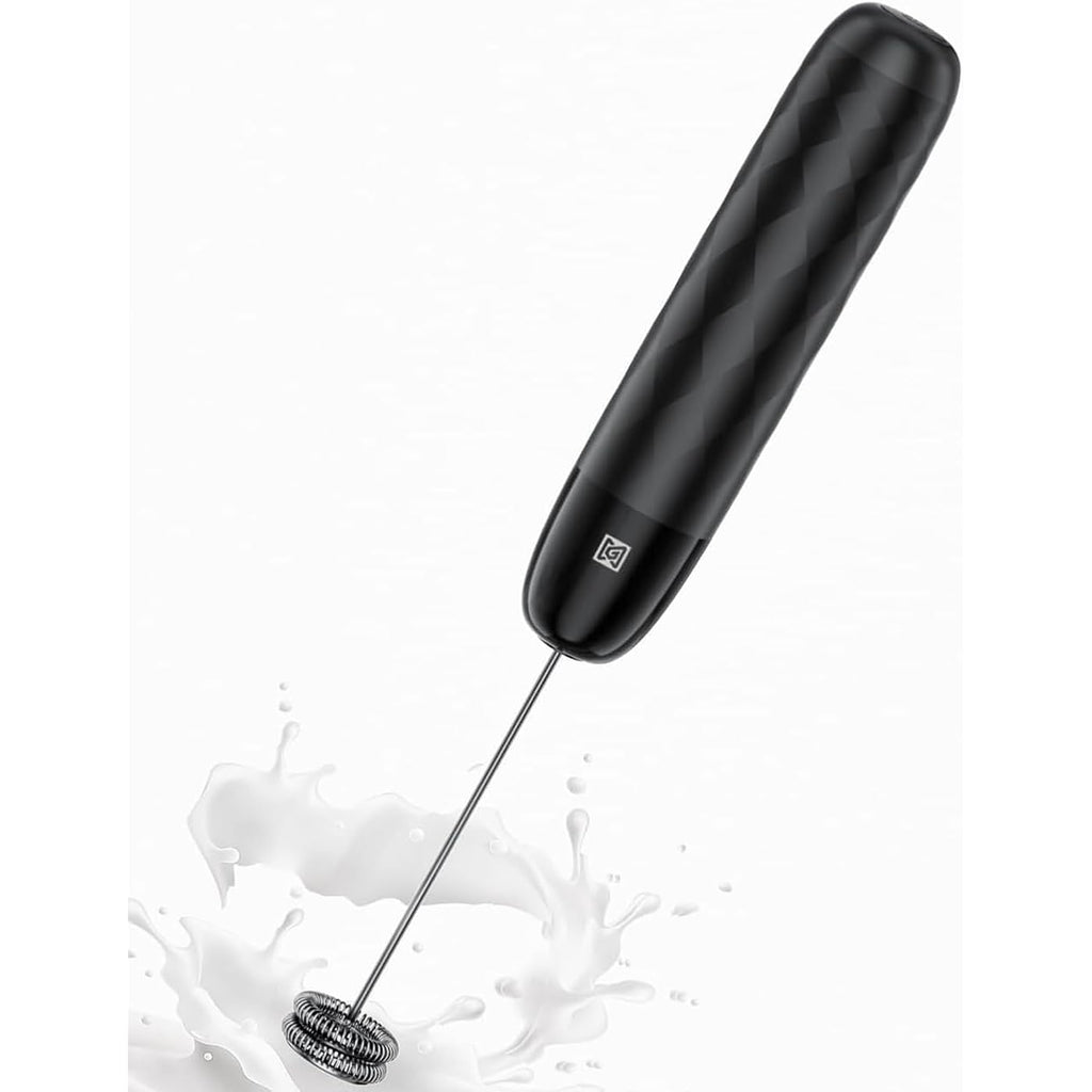 Maestri House Rechargeable Milk Frother, Lunafro Mini Handheld Electric Foam Maker Detachable Stainless Steel Whisk Drink Mixer Foamer Mini Blender For Matcha, Lattes, Cappuccino, No Stand