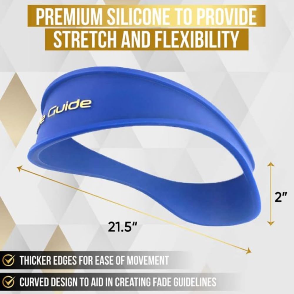 Hands-Free Fade Guide For Men – Silicone Haircut Template For Clippers | Neckline Shaver Guide | Diy Self Haircut Tool