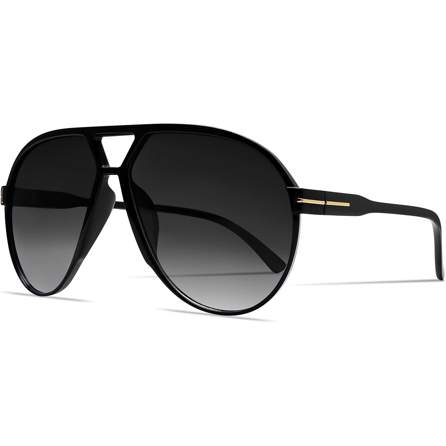GUVIVI Retro Aviator Sunglasses for Women Men Oversized Classic 70s Vintage Trendy Tangle Free Square Aviators Sun Glasses