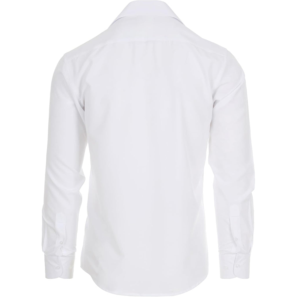 Nautica Slim Fit Mens Dress Shirts Long Sleeve Performance Polyester Fabric Wrinkle Free 4-Way Stretch