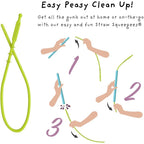 Wide Premium Reusable Silicone Drinking Straws + Patented Straw Squeegee - 9” Long With Curved Bend For 20 30 32 Oz Tumblers Non Rubber, Flexible, Safe For Kids/Toddlers, Smoothie