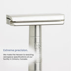 Henson Shaving Razor - Aluminum Double Edge Safety Razor with 5 Spare Blades - 30° Angled Precision With Superior Blade Rigidity- Reusable Single Blade Razors For Men and Women - Mild Aggression