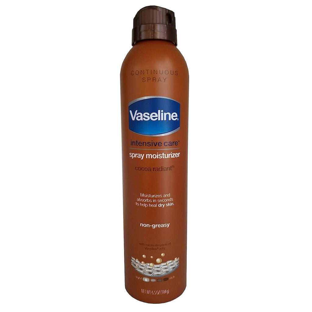 Vaseline Spray Go Cocoa Radiant, 6.5 Oz (Pack Of 2)