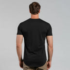 Bylt Mens Drop-Cut Men'S T Shirt, Slim Fit Plain Tshirts For Men, Drop Cut Basic Crewneck Tee, Wrinkle Resistant, Stretch Fit