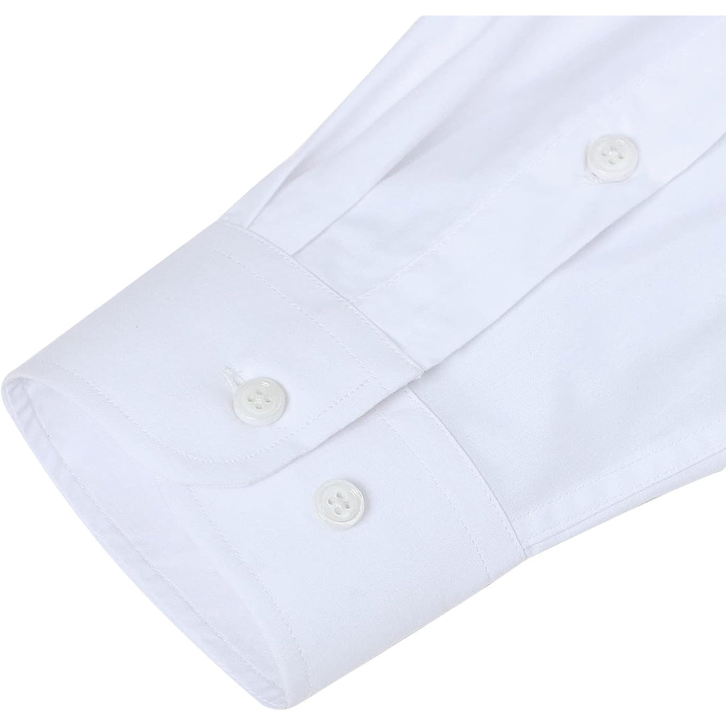 Cotton Mens Dress Shirts Long Sleeve Wrinkle Free Business Casual Button Down Shirts Formal Shirts Big And Tall