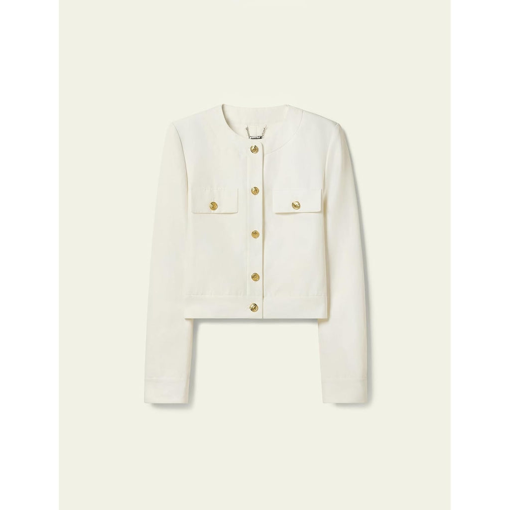 Lilysilk Silk Linen Mara Jacket For Women Long Sleeve Cropped Button Front Coat Soft Breathable Outerwear