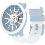Swatch Big Bold Bioceramic Lacquered Unisex Watch Casual Plastic White Automatic Waterproof Whice