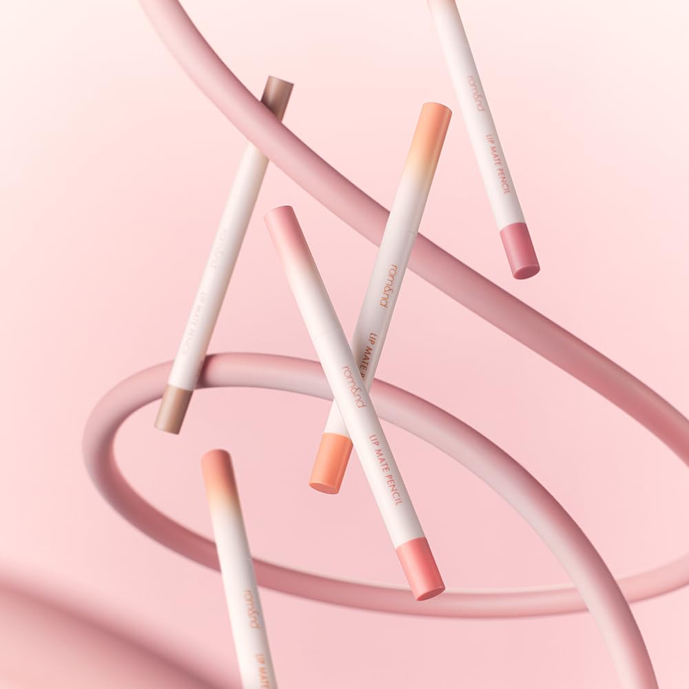 Rom&Nd Lip Mate Pencil 05 Taupey Shade - K-Beauty Natural Lip Contour & Liner With Built-In Blending Brush | 8-Hour Long-Lasting, Hydrating, Cool-Toned Definition For Fuller, Sculpted Lips