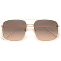 SOJOS Trendy Square Aviator Sunglasses for Women Men, Gold Frame Light Tint Gradient Shades SJ1176 Gold/Grey Gradient Pink