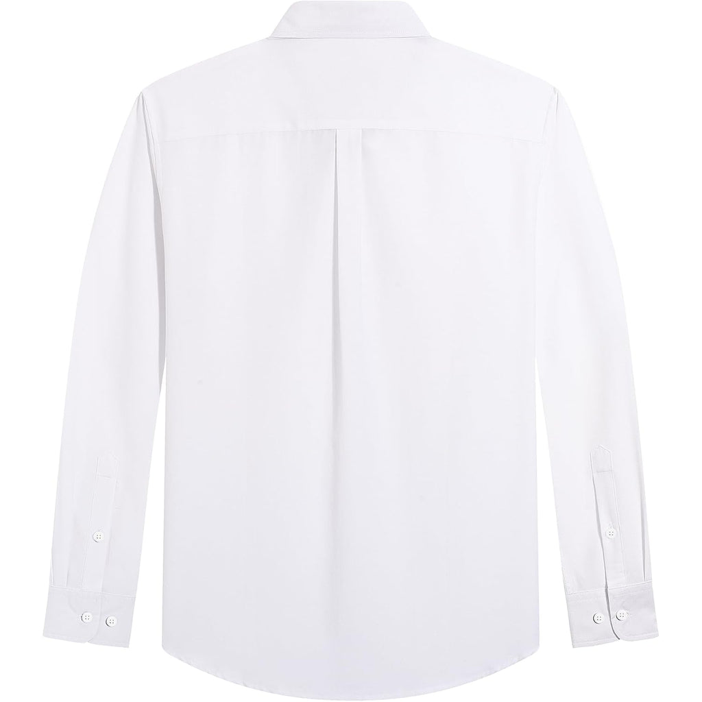 J.Ver Men'S Oxford Shirt Solid Casual Button Down Collar Shirts Long Sleeve Dress Shirts With Pocket
