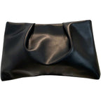 Oyoangle Women'S Pu Leather Clutch Purses Small Zipper Ruched Minimalist Handbag