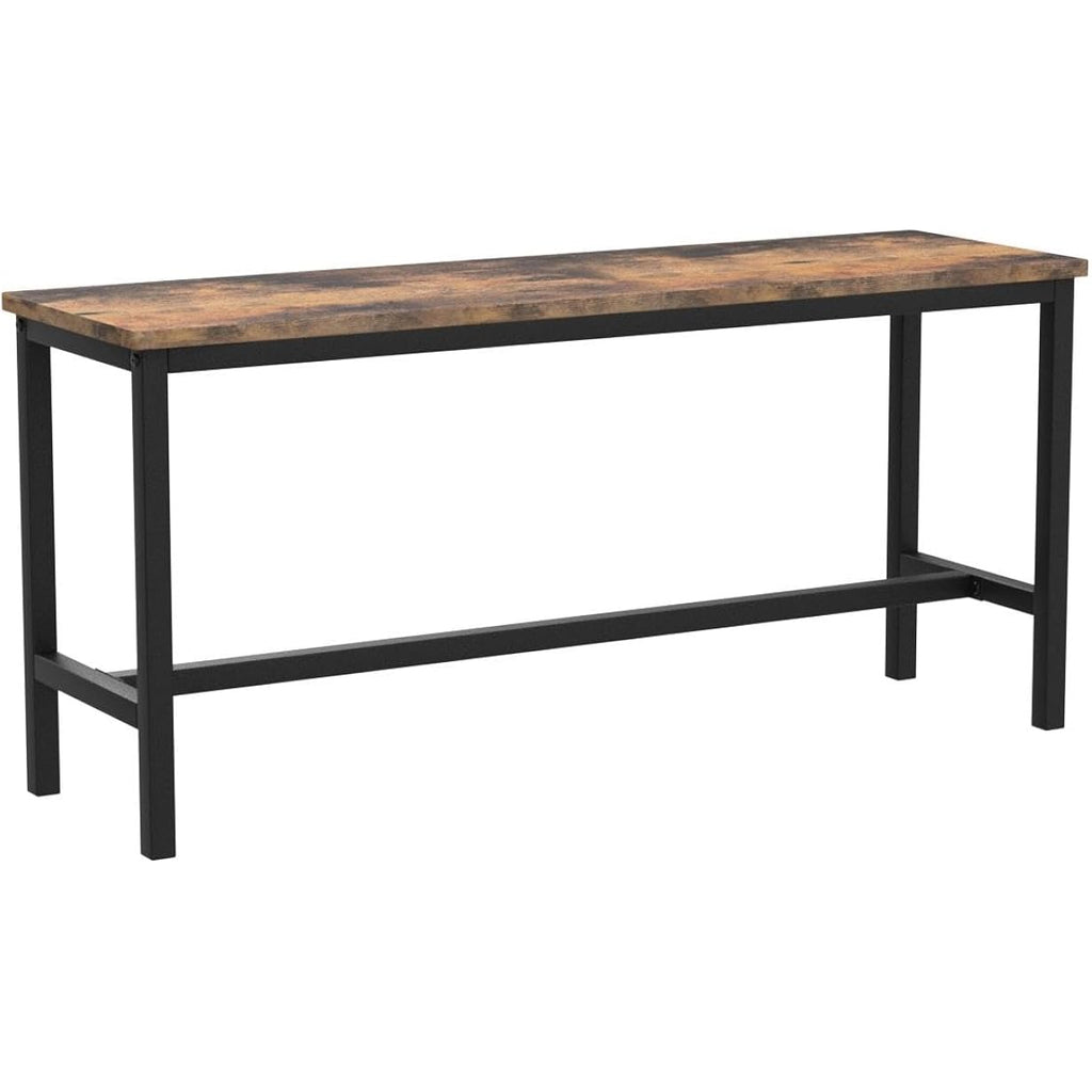 Vasagle Dining Bench, Pair Of 2, Industrial Style, Steel Frame, For Kitchen, Living Room, 12.8 X 42.5 X 19.7 Inches, Rustic Brown + Black，Uktb33X