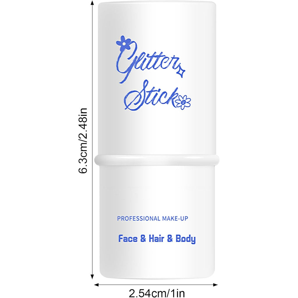 Body Glitter Stick, Chunky Gel For Face And Body Hair, Sparkling Holographic Mermaid Sequins Paint, Waterproof Multiuse Makeup Glitter Paint, 02#Pink