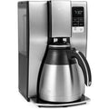 Mr. Coffee 10-Cup Programmable Coffee Maker, Insulated Thermal Carafe, Brew Strength Selection, Brew Now Or Later, Stainless Steel
