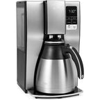 Mr. Coffee 10-Cup Programmable Coffee Maker, Insulated Thermal Carafe, Brew Strength Selection, Brew Now Or Later, Stainless Steel