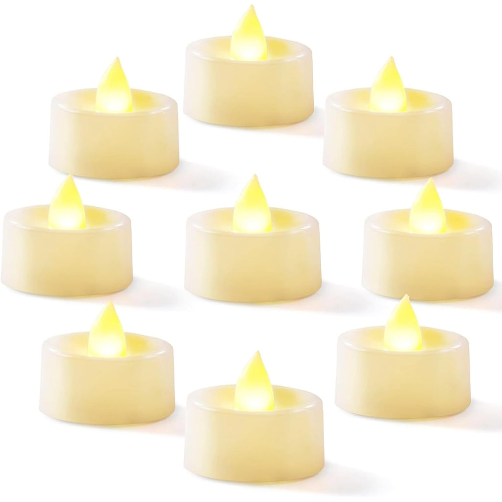 Homemory 24-Pack Flameless Led Tea Lights Candles Battery Operated, 200+Hour Fake Electric Candles Tealights For Votive, Halloween, Ofrenda, Diya, Wedding Centerpiece Table Decor, Funeral, Christmas