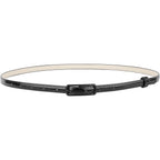 SUOSDEY 4 Pack Thin Belts for Women Skinny Leather Belts with Metal Buckle for Dresses Pants Jeans