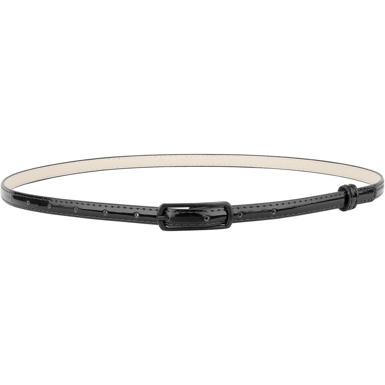 SUOSDEY 4 Pack Thin Belts for Women Skinny Leather Belts with Metal Buckle for Dresses Pants Jeans