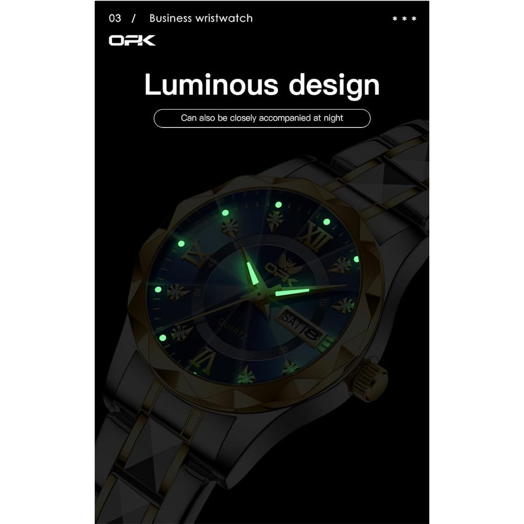 Opk Women Watches Business Dress Female Watch Stainless Steel Easy To Read Small Ladies Wrist Watch Luminous Waterproof Lady Watches