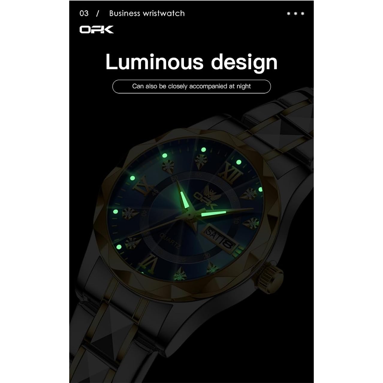 Opk Women Watches Business Dress Female Watch Stainless Steel Easy To Read Small Ladies Wrist Watch Luminous Waterproof Lady Watches