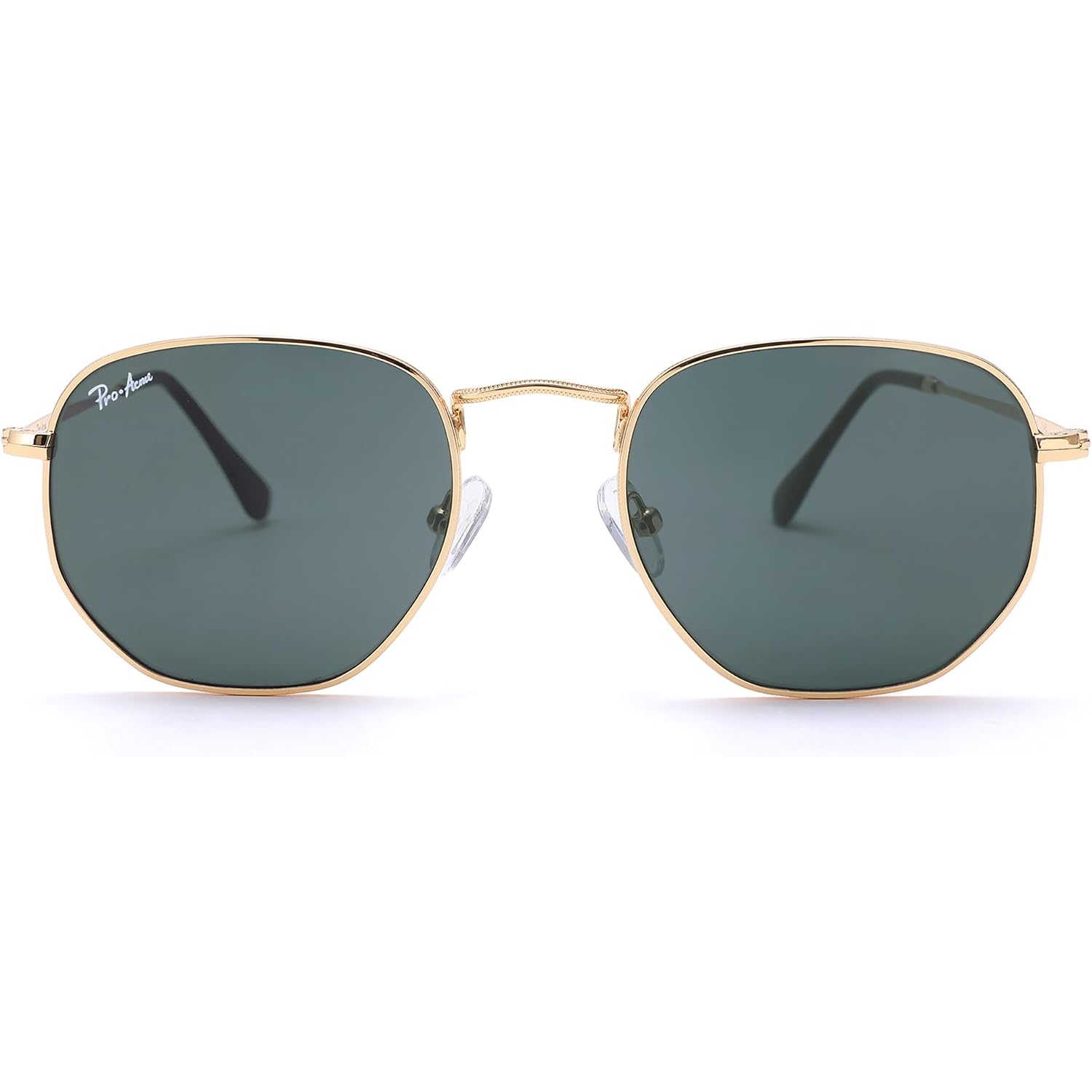 Pro Acme Small Square Sunglasses For Women Men 100% Real Glass Lens Hexagonal Frame