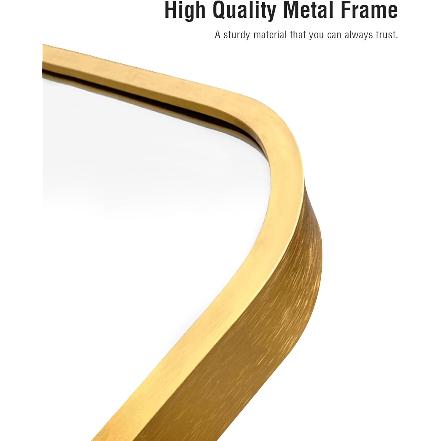 Dynwell Arched Full Length Mirror, Floor Mirror With Stand, 71"X26" Large Wall Mirror Full Length, Body Floor Mirror, Wall Mounted For Bedroom, Gold