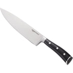 Amazon Basics Classic 8-inch Full Tang High Carbon Stainless Steel Chef's Knife, Multipurpose Kitchen Knife with Three Rivets, Silver
