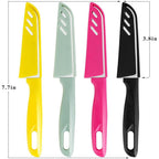 BYkooc 8 pieces Paring Knives (4PCS Peeling Knives and 4PCS Knife Sheath), Ultra Sharp Vegetable and Fruit Knife,German Steel Small Kitchen Knife with PP Plastic Ergonomic Handle