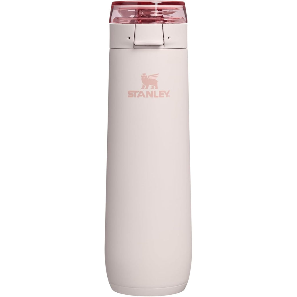 Stanley Flowstate Spring Bottle | Leakproof Water Bottle With Carry Strap & Flip-Top Locking Lid | Insulated Stainless Steel | Fits Most Cup Holders | Bpa-Free | 20 Oz | Rose Quartz