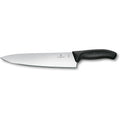 Victorinox Chef Knife 8 Inch - Swiss Classic Straight Edge Chef’s Knife, Kitchen Knife with Stainless Steel Blade, Ergonomic Non-Slip Handle, Dishwasher Safe, Black