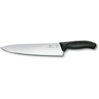 Victorinox Chef Knife 8 Inch - Swiss Classic Straight Edge Chef’s Knife, Kitchen Knife with Stainless Steel Blade, Ergonomic Non-Slip Handle, Dishwasher Safe, Black