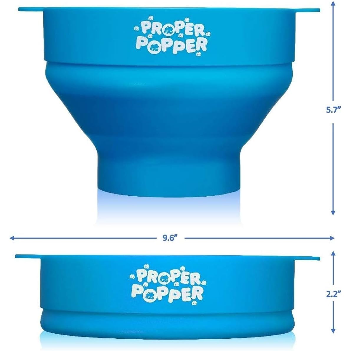 The Original Proper Popper Microwave Popcorn Popper, Silicone Popcorn Maker, Collapsible Bowl Bpa Free & Dishwasher Safe - (Turquoise)