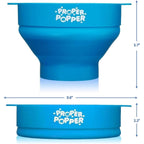 The Original Proper Popper Microwave Popcorn Popper, Silicone Popcorn Maker, Collapsible Bowl Bpa Free & Dishwasher Safe - (Turquoise)