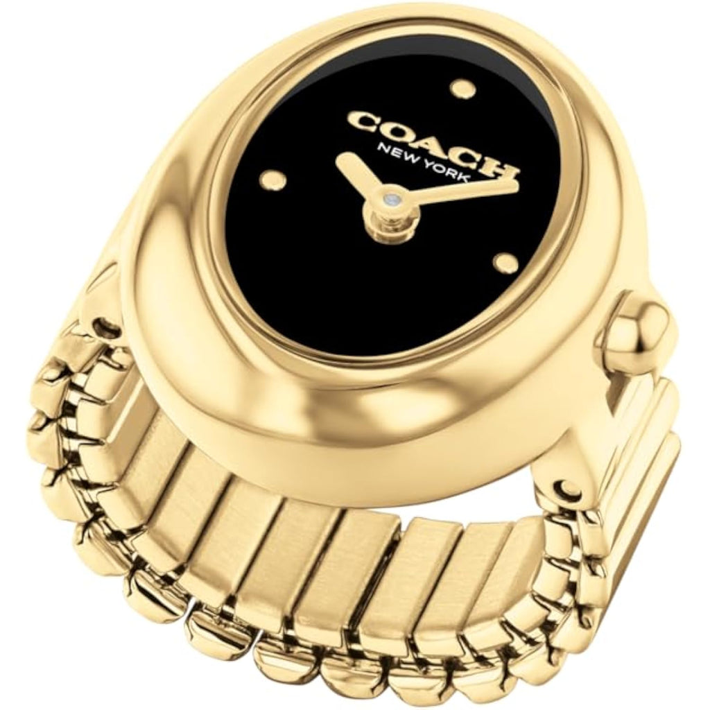 Coach Sammy Women'S 2H Quartz Ring Watch - Jewelry-Inspired Design With Stretch Band, Fits Multiple Sizes -Gift For Her 18Mm
