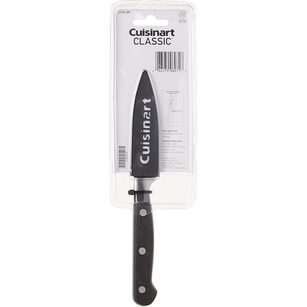 Cuisinart C77Tr-3Pr Triple Rivet Collection 3.5" Paring Knife, Black