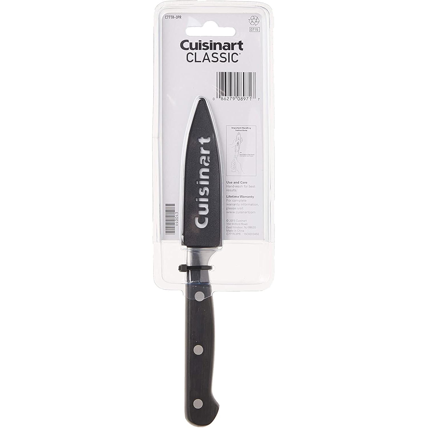 Cuisinart C77Tr-3Pr Triple Rivet Collection 3.5" Paring Knife, Black
