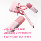 COLORGRAM NUDE BLUR TINT LIP TRIO KIT 01 COOL KIT | K-Beauty Makeup | Soft Matte Lip Stain | Powdery Finish | 2-in-1 Lip & Cheek | Lightweight & Buildable