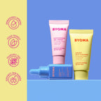 Byoma So Hydrating Set - Barrier Repair Skincare Set - Creamy Jelly Cleanser, Hydrating Face Serum & Ceramide Face Moisturizer For Dry Skin - Anti Wrinkle, Alcohol Free Skin Care - 30Ml, 15Ml, 15Ml