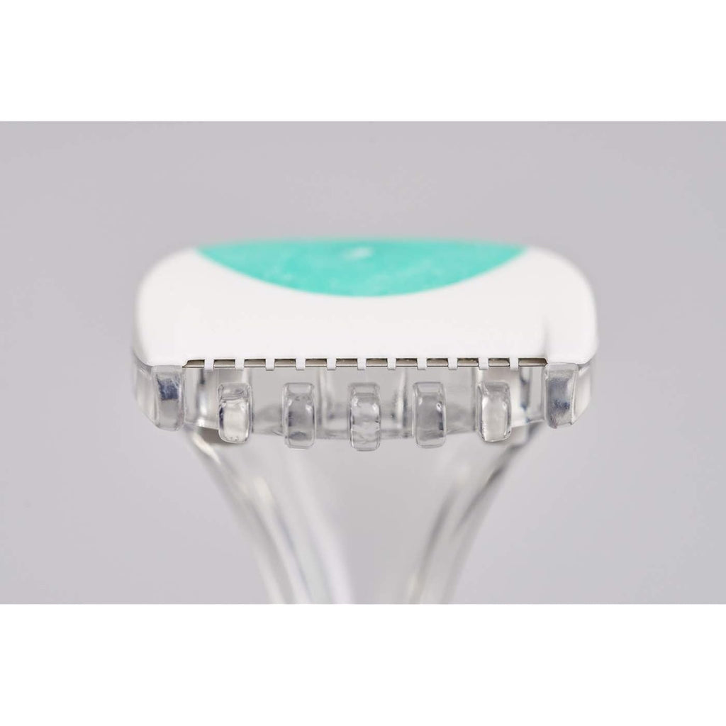 About Body Bikini Shavers - 3 Gentle Beauty Groomers, Japanese Steel Razor Ideal for Shaving, Exfoliating and Trimming Intimate Areas, Skin-Soothing Aloe Moisture Pad Gently Glides Along Skin