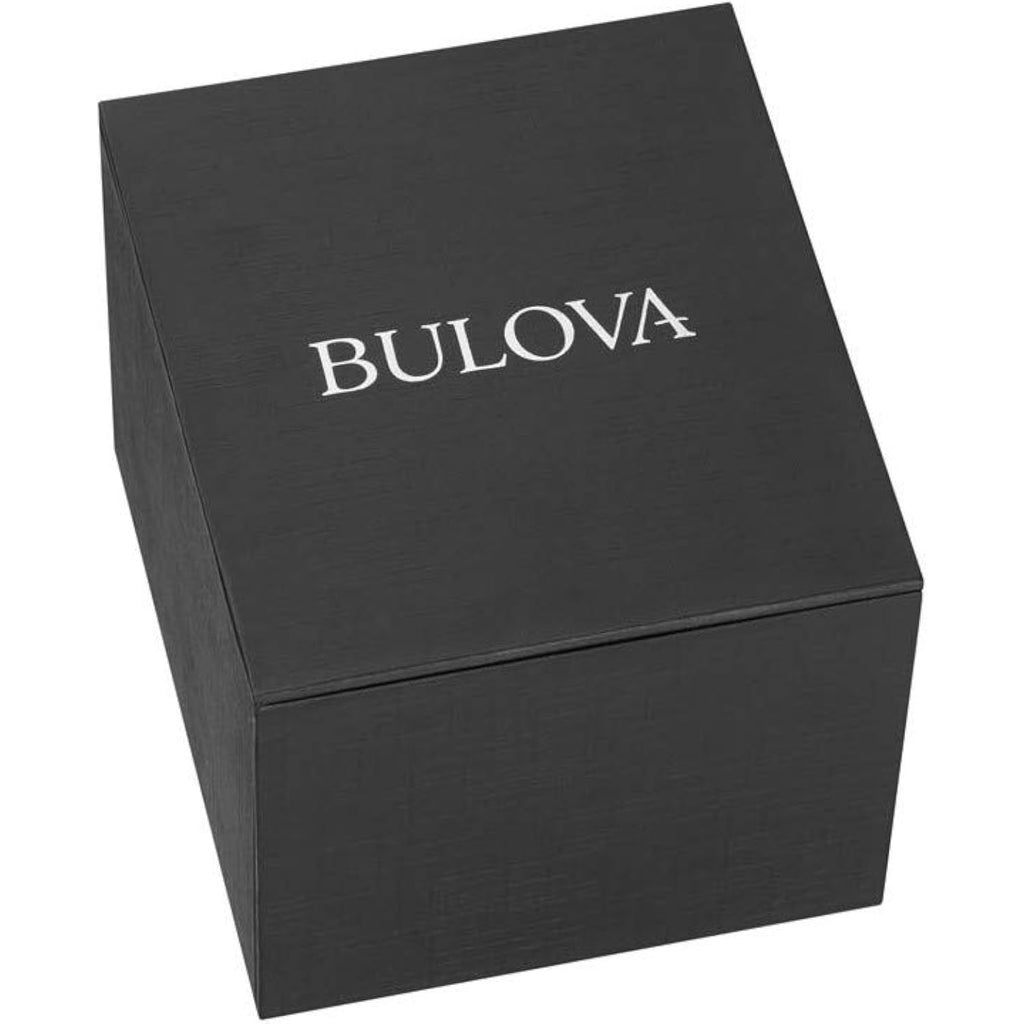 Bulova Ladies' Rubaiyat Diamond Stainless Steel 2-Hand Quartz Watch, Blue Dial And Sapphire Crystal Style: 96R225