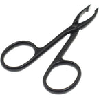 2 Pieces Tweezers Scissor Handle Straight Tip Scissor Shaped Eyebrows Tweezers for Hair Plucker Remover Facial Hair Eyebrows Care (Silver and Black)