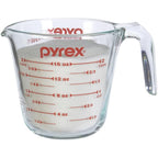 Pyrex Prepware 6001075 Measuring Cup, Red Graphics, Clear