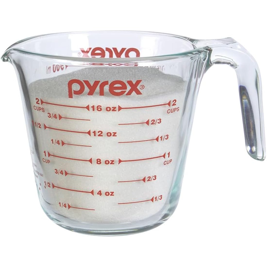 Pyrex Prepware 6001075 Measuring Cup, Red Graphics, Clear