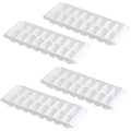 Easy Release White Ice Cube Tray, 16 Cube Trays (Pack Of 4) (4 Pack - 64 Cubes)