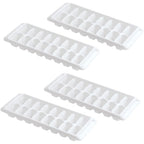 Easy Release White Ice Cube Tray, 16 Cube Trays (Pack Of 4) (4 Pack - 64 Cubes)
