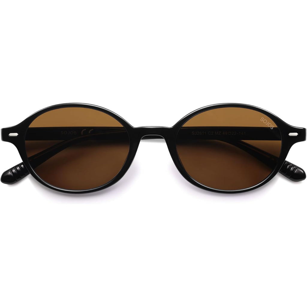 Sojos Retro Oval Round Polarized Sunglasses Womens Mens, Small Chic Vintage Trendy Sunnies Sj2611