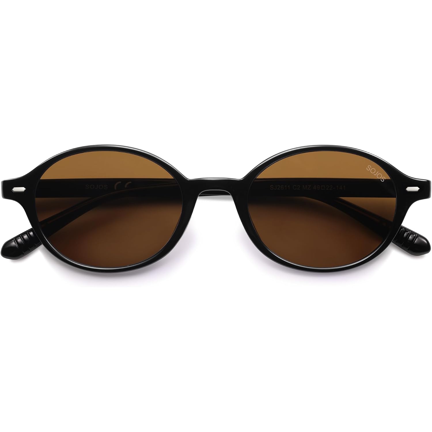 Sojos Retro Oval Round Polarized Sunglasses Womens Mens, Small Chic Vintage Trendy Sunnies Sj2611