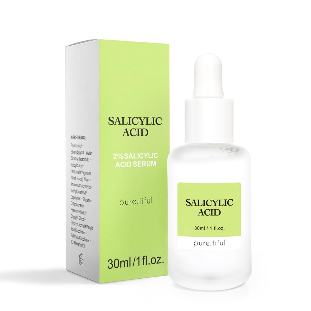 2% Salicylic Acid (Bha) Serum For Acne & Blackheads - Unclogs Pores, Oil Control, Sensitive-Skin Safe, Fragrance-Free,1 Fl.Oz