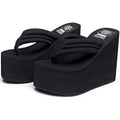 Qzunique Women Flip Flop, Thong Wedge Platform Sandals Arch Support Slippers High Heel Comfortable Cushion Shoes Summer Beach