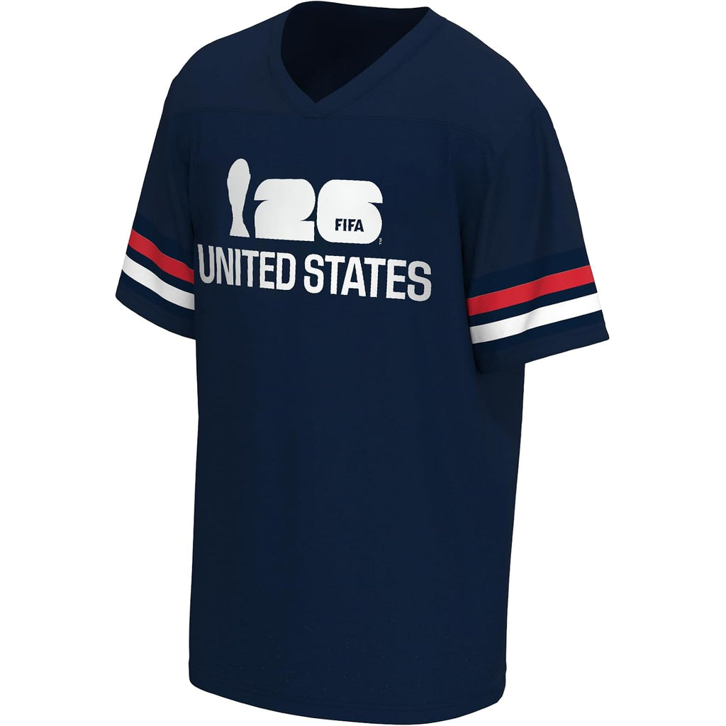 Outerstuff Fifa World Cup 2026 Mens Short Sleeve V-Neck Football Jersey